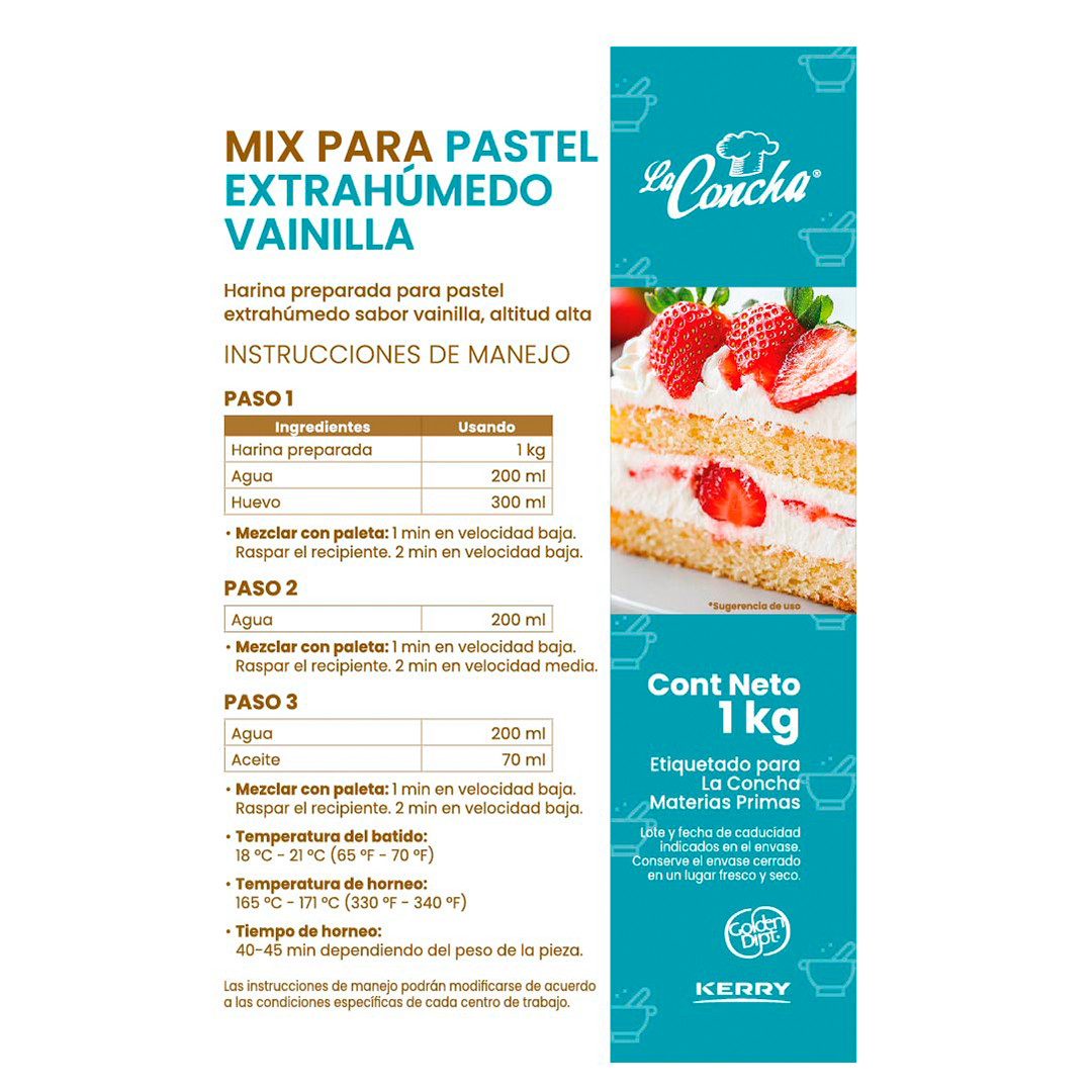 Harina Golden Dipt Extra Humedo Vainilla 1Kg