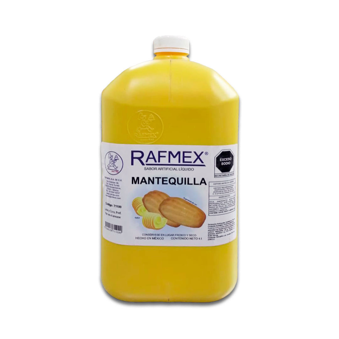 Saborizante Mantequilla Liquida Rafmex 4 L.