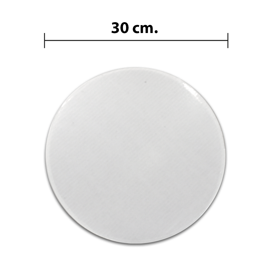 Base Blanca Plastificada Liston 30 cm.