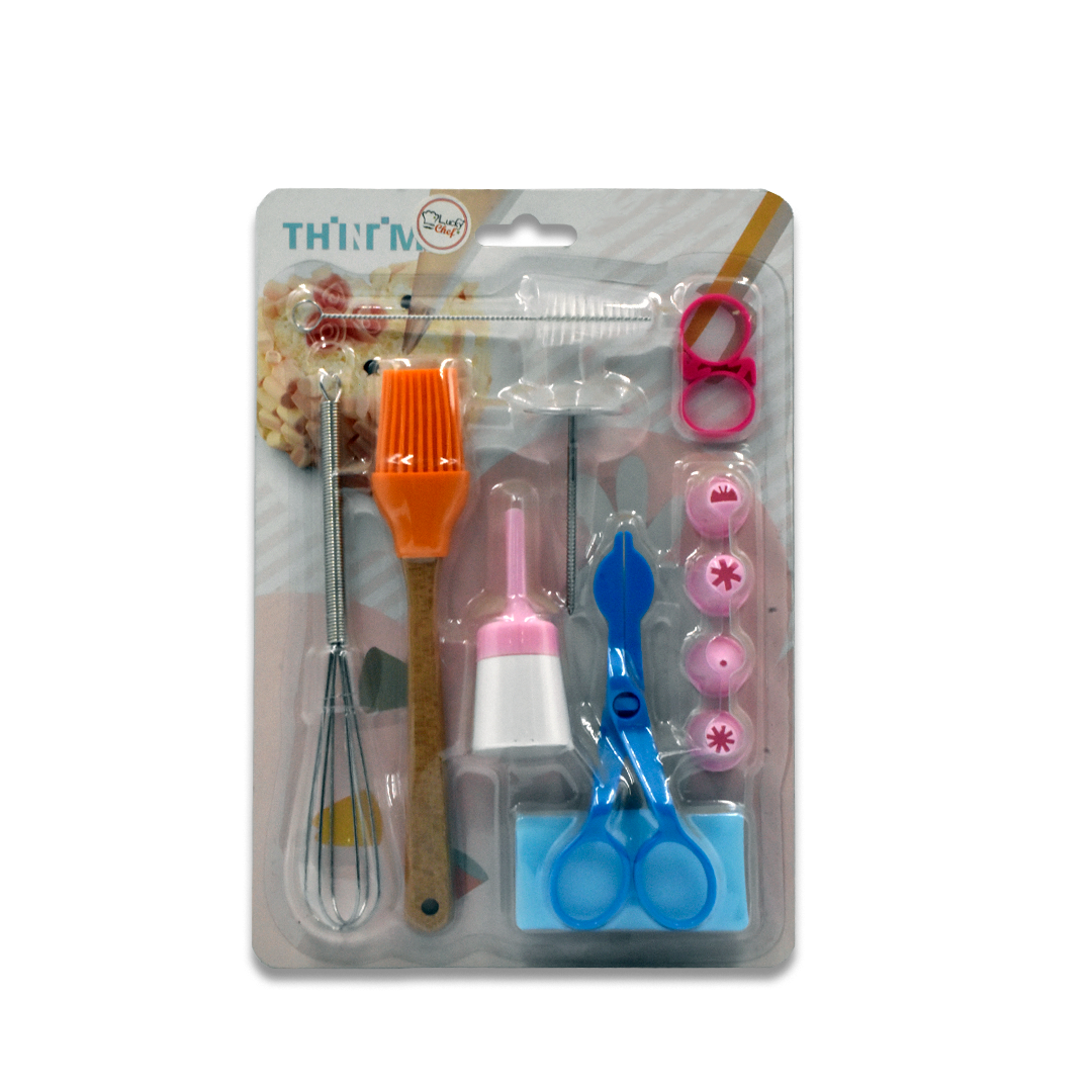 Duyas Lucky Chef 4 Piezas Plast Cepillo, Batidor, Clavo etc. 13 Piezas (LU148)