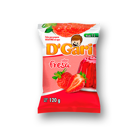 Gelatina D'Gari Fresa 120 g