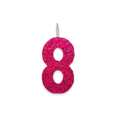 Vela Victoria Varios Números Diamantado Magenta